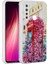 Xiaomi Redmi Note 8 Uyumlu Kılıf Simli Kalpli ve Çiçekli Desenli Parlak Tasarım Soft Kılıf 1