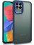 Samsung Galaxy M33 Kılıf Flora Sert Silikon Arkası Cam Şeffaf Lacivert 1