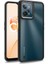 Realme C31 Kılıf Flora Sert Silikon Arkası Cam Şeffaf Siyah 1