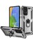 Casestreet Samsung Galaxy A73 Kılıf Vega Sert Silikon Tank Standlı Yüzüklü Mıknatıslı Gümüş 1