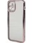 Casestreet Apple iPhone 12 Kılıf Kamera Korumalı Taşlı Mina Silikon Bronz 1