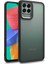 Samsung Galaxy M33 Kılıf Flora Sert Silikon Arkası Cam Şeffaf Siyah 1