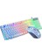 (Beyaz) LED Işıklı Oyun Klavye ve Fare Seti Pc Dizüstü Bilgisayar Için Kablolu USB Ergonomik (Yurt Dışından) 1