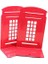 Ppyy 1 Çift Londra Telefon Kulübesi Tasarım Anti Skid Bookends Kitap Raf Tutucu Kırtasiye (Kırmızı) | 1