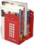 Ppyy 1 Çift Londra Telefon Kulübesi Tasarım Anti Skid Bookends Kitap Raf Tutucu Kırtasiye (Kırmızı) | 2