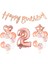 2 Yaş Rose Gold Happy Birthday Set 1
