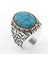 925 Ayar Gümüş Firuze Taşlı Gümüş Erkek Yüzük Model 5 1