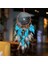 Mavi Renk Dreamcatcher LED Işık ile Halk Stil Rüzgar Çanları Odası Dekorasyon Dream Catcher Fotoğraf Sahne Balkon Dekor En Iyi Hediyeler | Rüzgar Çanları ve asılı Süslemeler (Yurt Dışından) 2