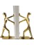 1 Çift Dekoratif Bookends Ağır Adam Kitap Sonu Kaymaz Bookend Metal Kitap Book Book Destek Book Stoper (Gold) | (Yurt Dışından) 2