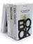 2 Adet Metal Bookends, Kitap Biter Mektup Desenli Kitap Raflar Ofis Dekoratif Için Biter, 2 Adet Siyah (Yurt Dışından) 4