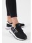 Siyah Beyaz Kaymaz Eva Taban Süet Sneaker 3