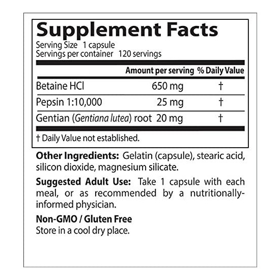 Doctor's Best Betaine Hcı Pepsin Gentian Bitters Digestive Fiyatı