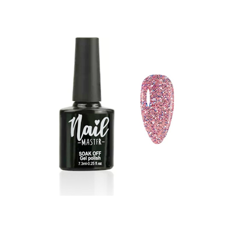 Nail Master M860 Kalıcı Oje Simli Koyu Pembe 7,3 ml