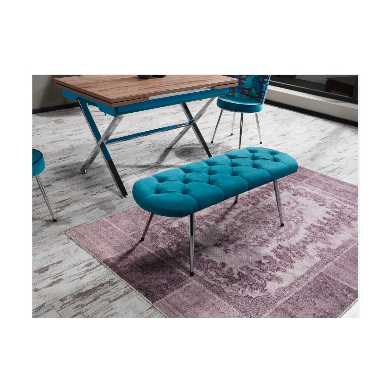 Raudi Alawood Set Yemek Odası Takımı 4Sandalye+Masa+Maxi
