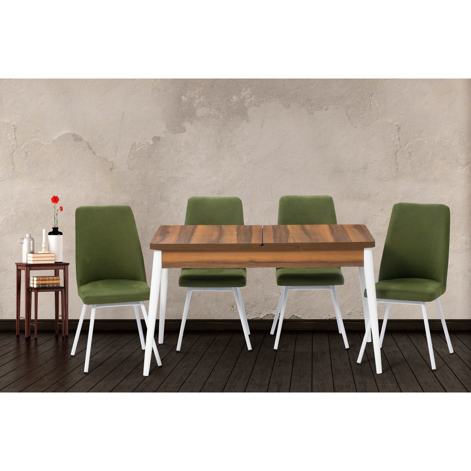 Özer Aksesuar Milas Ceviz Açılır Mutfak Masa Sandalye Özer Aksesuar Milas Ceviz Açılır Mutfak Masa Sandalye