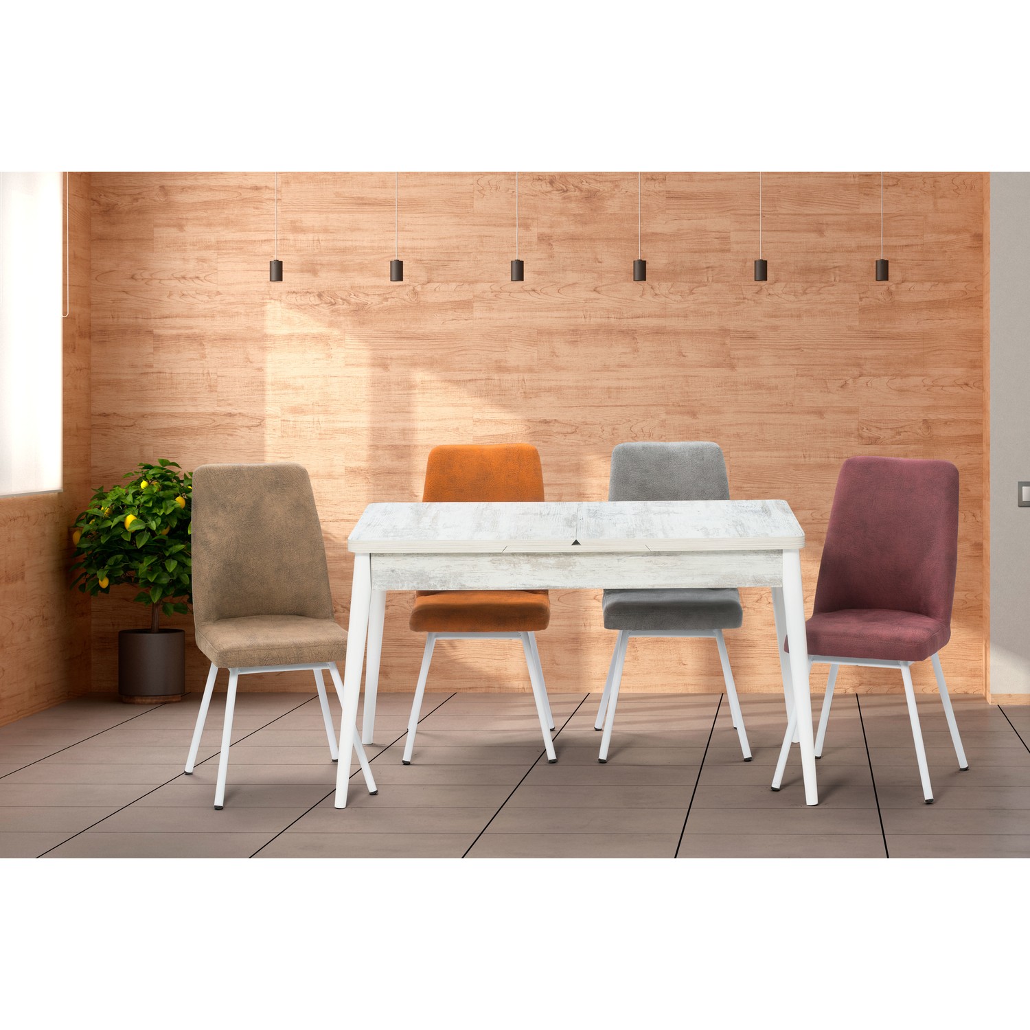 Özer Aksesuar Milas Beyaz Açılır Mutfak Masa Sandalye Özer Aksesuar Milas Beyaz Açılır Mutfak Masa Sandalye