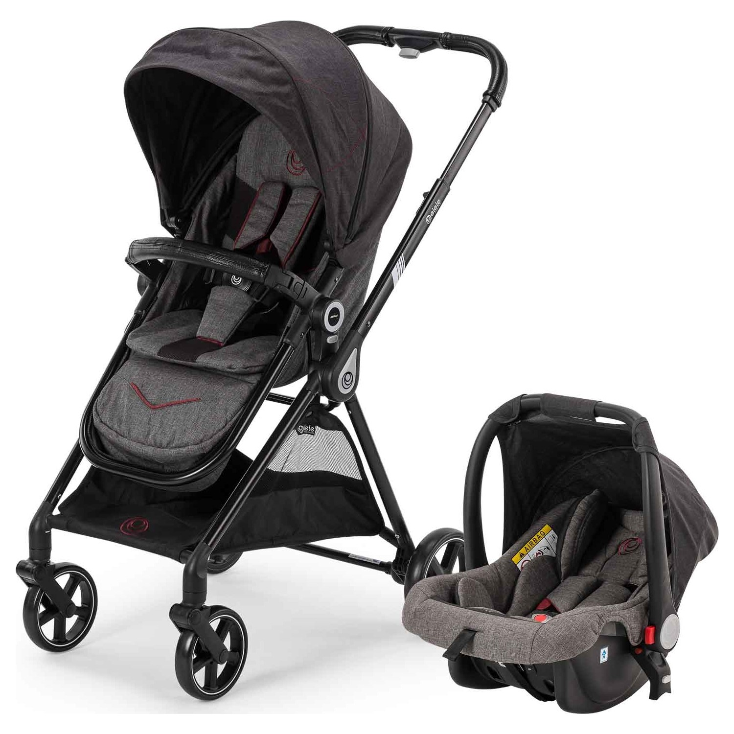 Elele Smart Travel Sistem Bebek Arabası Gri Siyah Fiyatı