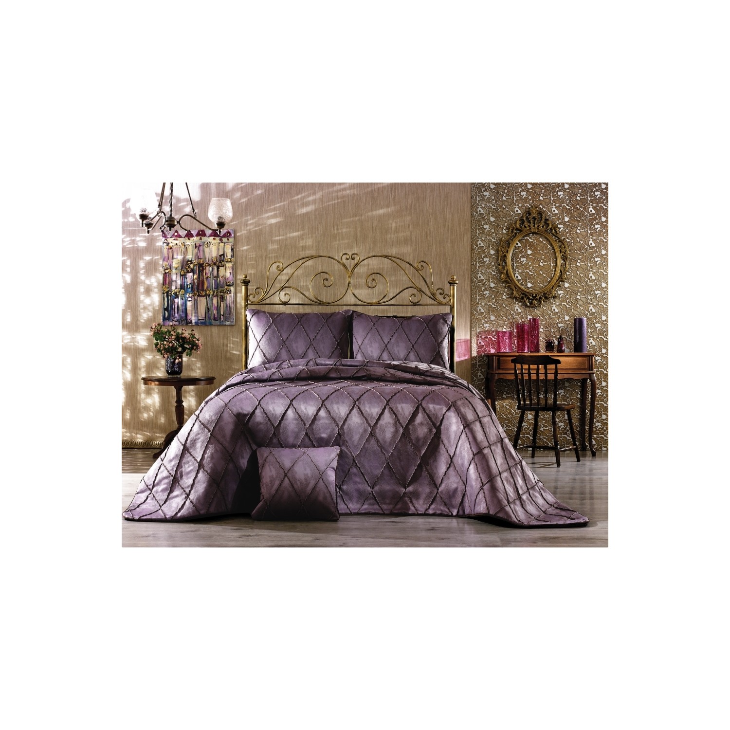 Royal Nazik Parma Mürdüm Yatak Örtüsü Fiyatı Taksit Royal Nazik Parma Mürdüm Yatak Örtüsü Fiyatı Taksit