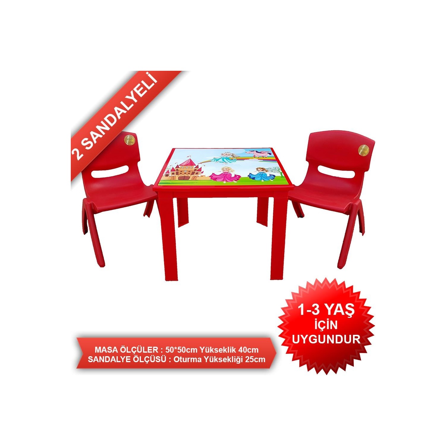 Fiore Çocuk Masa Sandalye Takımı Kırmızı Prenses 2S Fiyatı Fiore Çocuk Masa Sandalye Takımı Kırmızı Prenses 2S Fiyatı