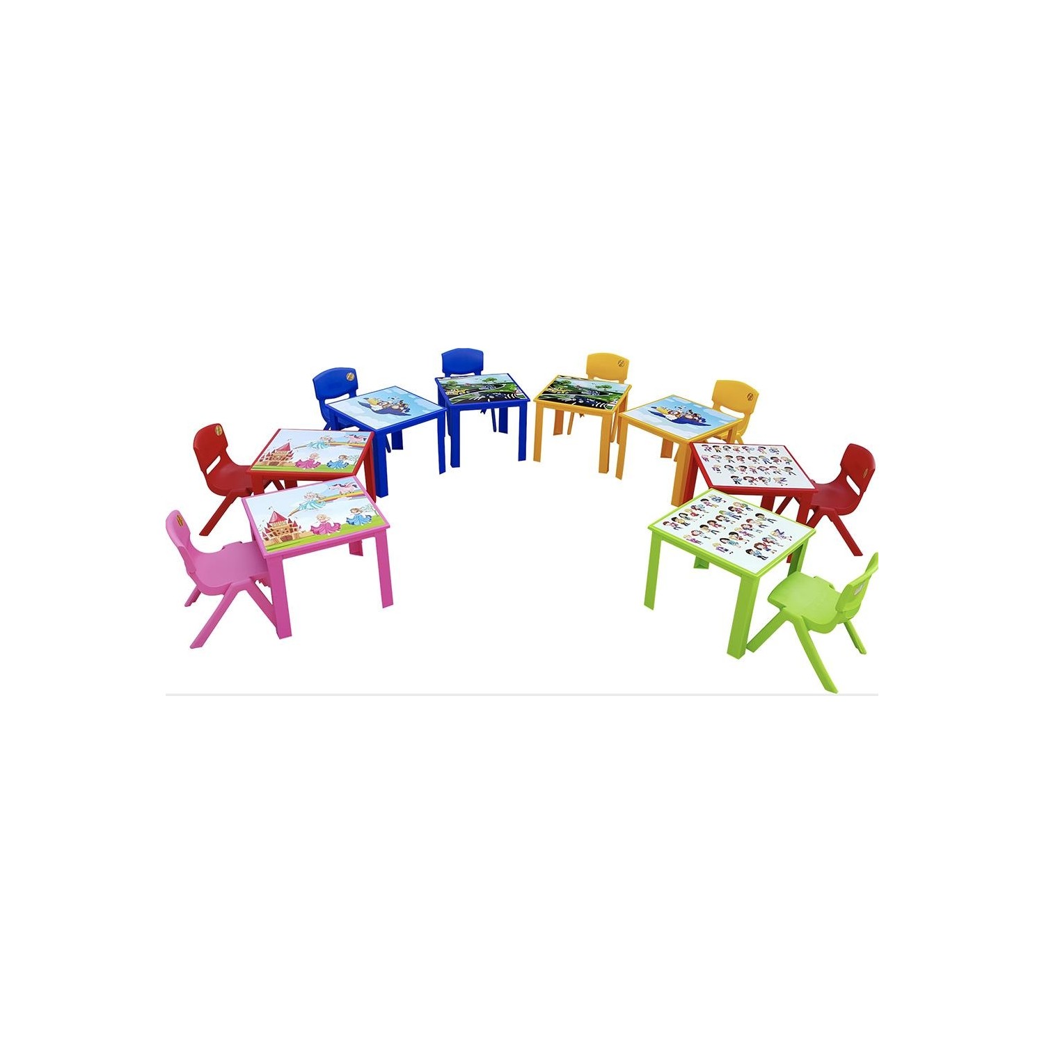 Fiore Çocuk Masa Sandalye Takımı Kırmızı Prenses 2S Fiyatı