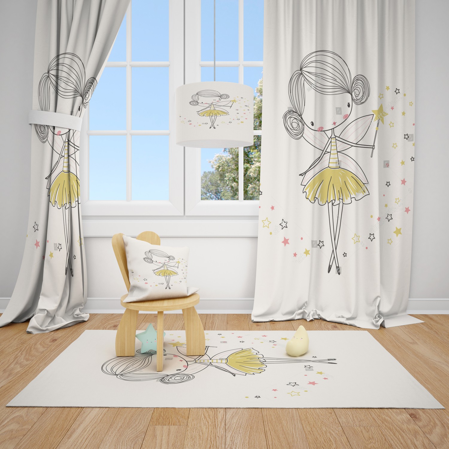 Cici Halı Balerin Figür Çizgi Karekter Çocuk Bebek Odası