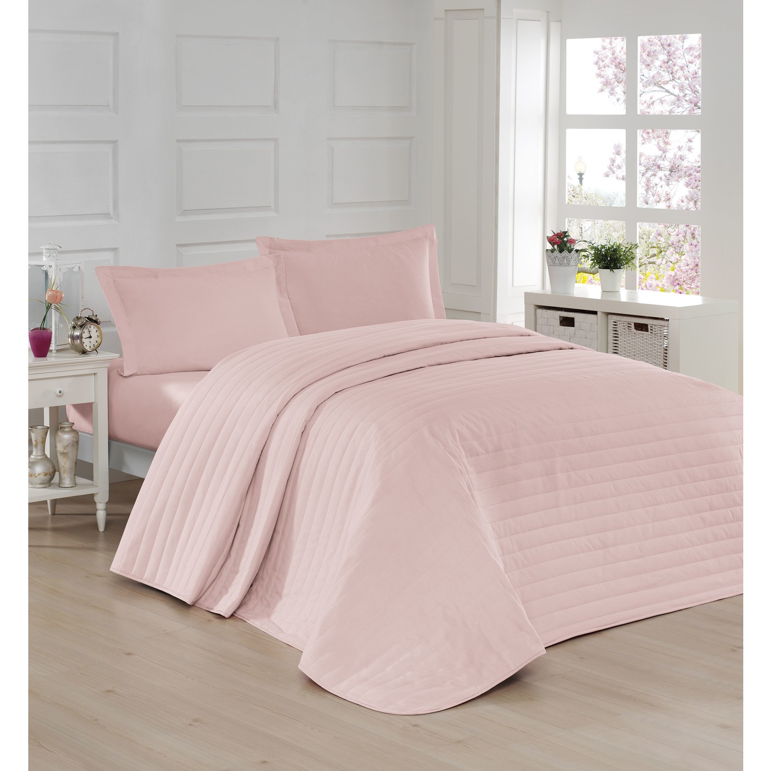 Monart Kapitoneli Yatak Örtüsü Çift Kişilik Pudra Fiyatı Monart Kapitoneli Yatak Örtüsü Çift Kişilik Pudra Fiyatı