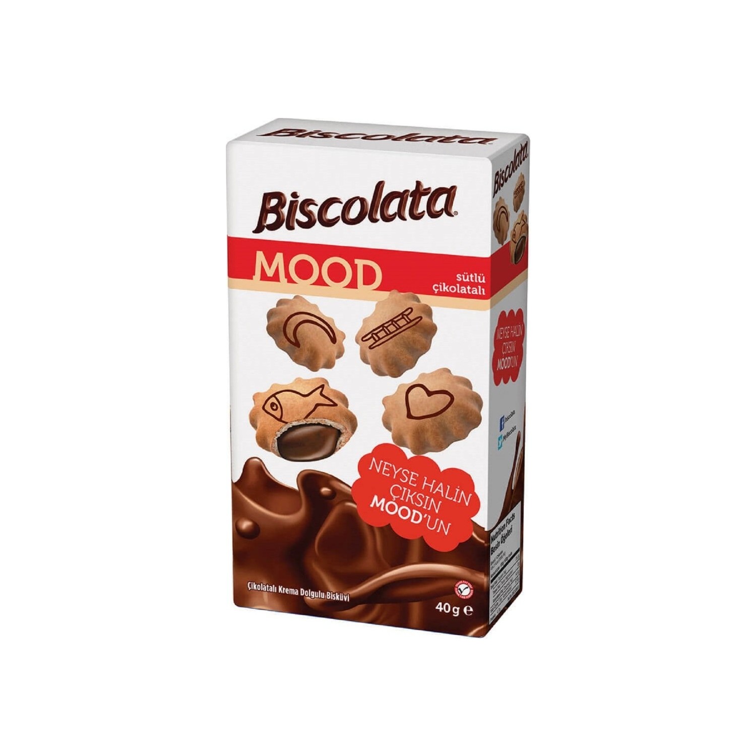 Biscolata Mood Çikolata Krema Dolgulu Bisküvi 40 gr 4'lü Set Fiyatı