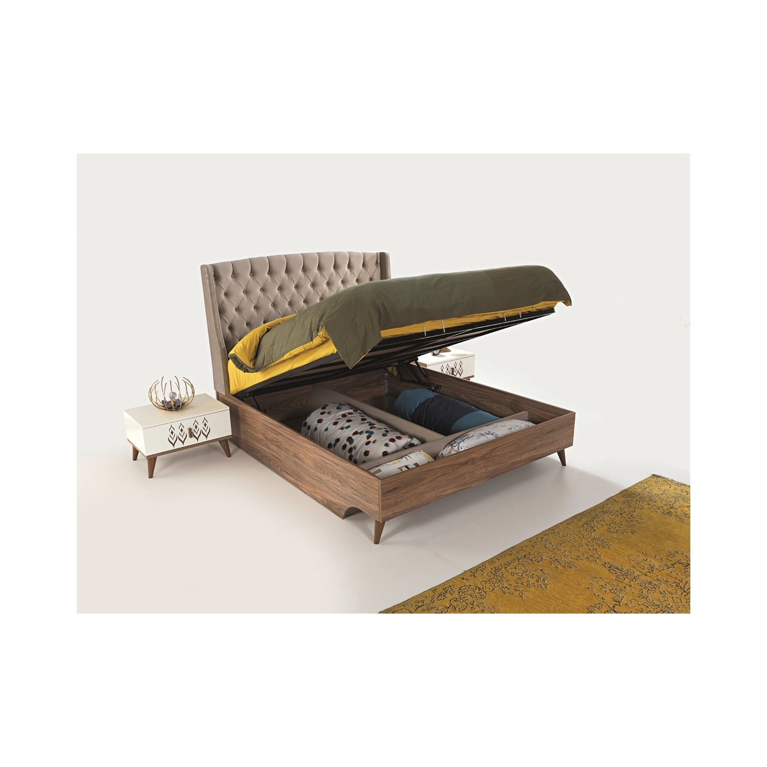 Allmode Lotus Yatak Odası Bazalı K.Cevizs.Krem Mat Fiyatı