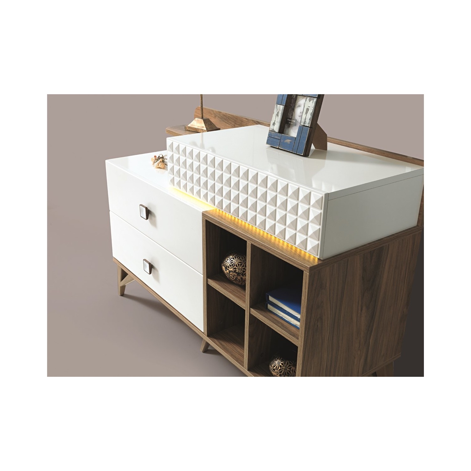 Allmode Perla Yatak Odası Karyolalı K.Cevizs.Krem Mat Fiyatı Allmode Perla Yatak Odası Karyolalı K.Cevizs.Krem Mat Fiyatı