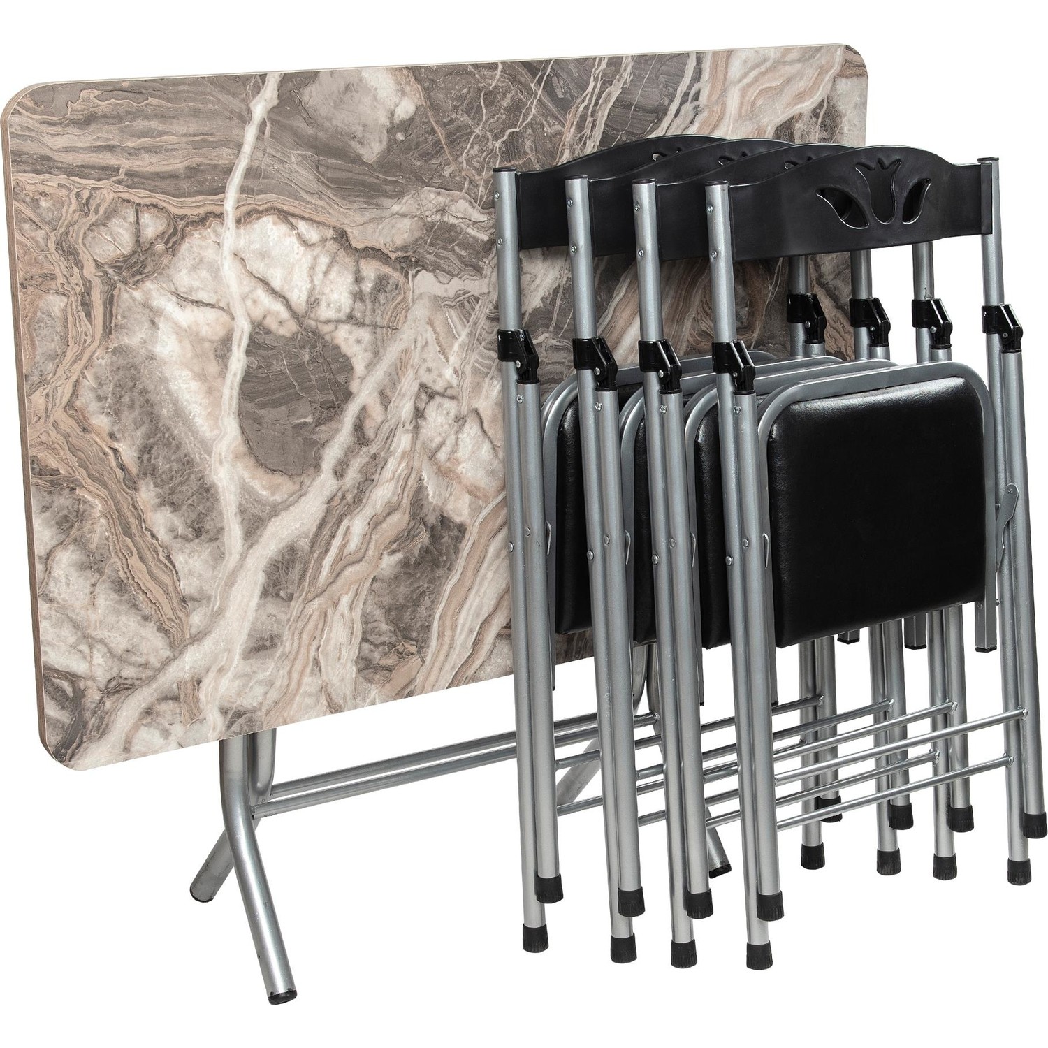 Sinem Grilla Katlanır Mutfak Masa Sandalye Takımı