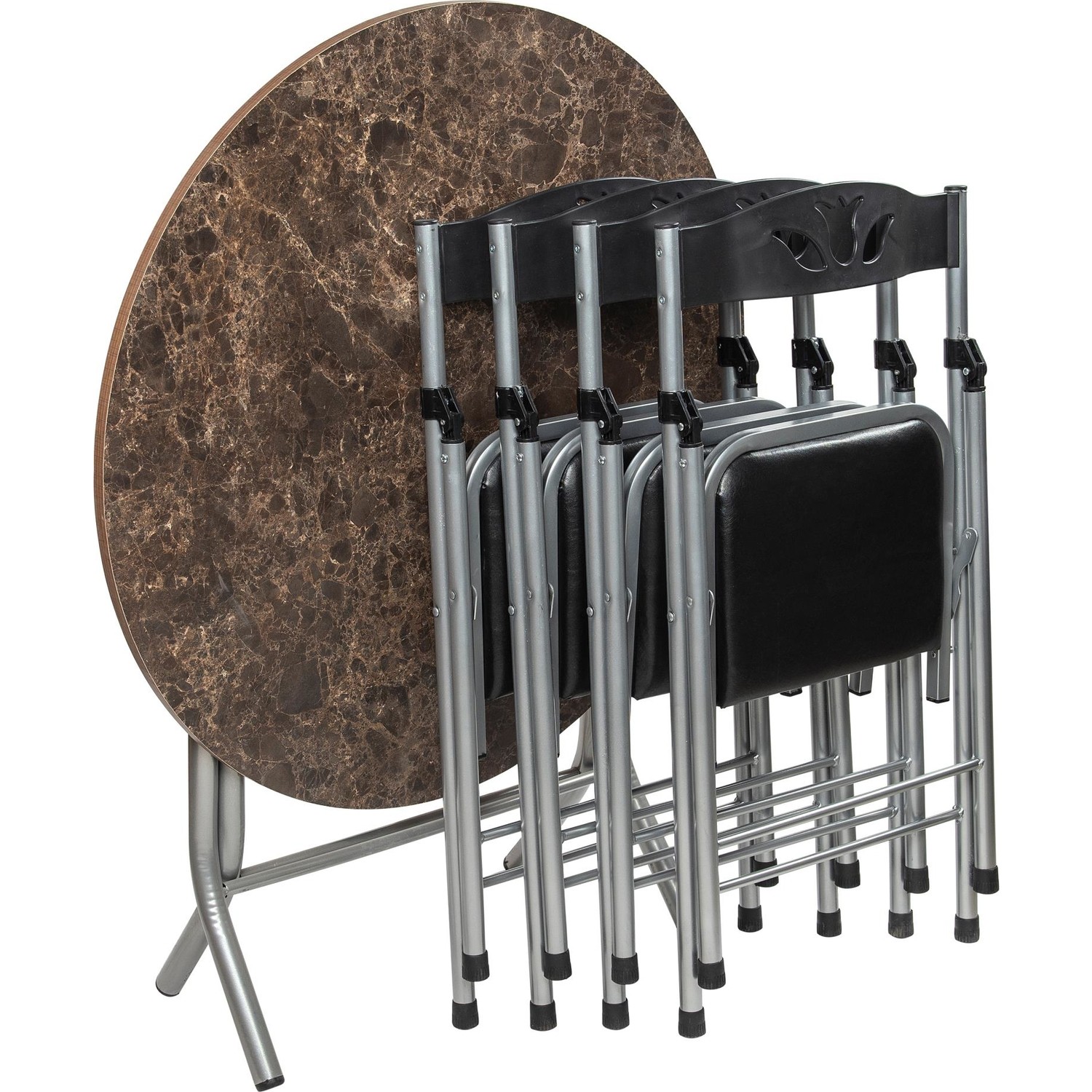 Sinem Taşella 90X90 Yuvarlak Katlanır Masa Sandalye Takımı Sinem Taşella 90X90 Yuvarlak Katlanır Masa Sandalye Takımı