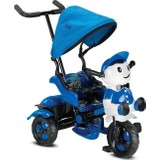 Babyhope 125 Yupi Panda Ebeveyn Kontrollü Tenteli Müzikli Tricycle Üç Teker Bisiklet-Kırmızı/Beyaz