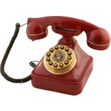 Anna Bell Bordo Eskitme Çevirmeli Klasik Telefon