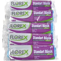 Florex Standart Büyük Mavi Çöp Poşeti 65 x 80 cm 5Rulo
