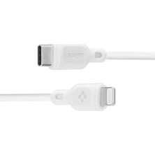 Spigen Essential USB-C to Lightning (1 Metre) Hızlı Şarj/Data Kablosu MFI Lisanslı C10CL White - 000CA25416