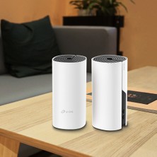 TP-Link Deco M4(2-pack), AC1200 Mbps, Dual-Band, Gigabit Portları, 100 Cihaza Kadar Bağlanılabilirlik, 260 m²'ye Kadar Kapsama, Mobil Uygulama ile Kolay Kurulum, Wi-Fi 5 Mesh Sistemi