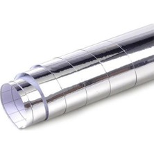 Kıraç Gümüş Varak(Ayna) Yapışkanlı Folyo (122Cmx5Mt)