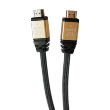 Case 4U Premium 4K HDMI 2.0 Kablo - 60 HZ - Naylon Örgülü - Altın Uçlu - 3 Metre