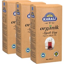 Karali Organik Siyah Çay 500 gr - 3'lü Set