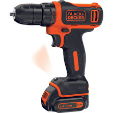 Black & Decker BDCDD12BAFC-QW 10.8V 1.5Ah Li-Ion Şarjlı Matkap Vidalama,Taşıma Çantası,100 Parça Aks. Seti