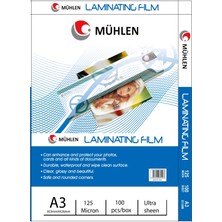 Mühlen A4 Laminasyon Filmi 125 Micron 1 Paket 100 Adet