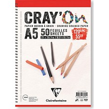 Clairefontaine Cd966617 Crayon Çizim Blok A5 120Gr 50Yp Yan Spr