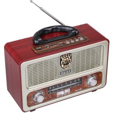 Meirer M 111 Bt Usb Sd Nostaljik Görünümlü Bluetoothlu Fm Am Sw Radyo