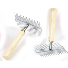 Buffer Çift Taraflı Ahşap Saplı Evcil Hayvan Tarağı