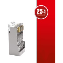 QPort Q-J625M CAT6 25 Adet Metal Konnektör