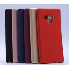 Case 4U Samsung Galaxy Note 9 Kılıf Klasik Mat Renkli Yumuşak Premier Silikon Bordo