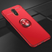 Case 4U Huawei Mate 10 Lite Kılıf Yüzüklü Darbeye Dayanıklı (Mıknatıslı Araç Tutucu Uyumlu) Kırmızı