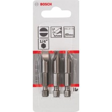 Bosch  - 3'Lü Paket - Ekstra Sert Seri Vidalama Ucu - S 1,6X8,0, 49 Mm
