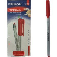 Pensan Tukenmez Kalem Triball Kirmizi 12 Li (En71)