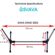 Svava Metal Stantlı İnci Hamak Beşik Boyasız Organik Ham Kumaş